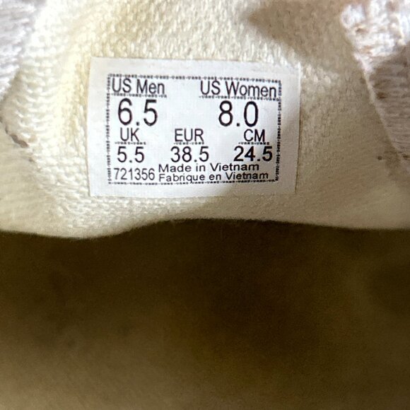 Vans Classic Rose Print Womens Size 8 White Casual Shoes Sneaker Slip USED TWICE - Picture 10 of 12